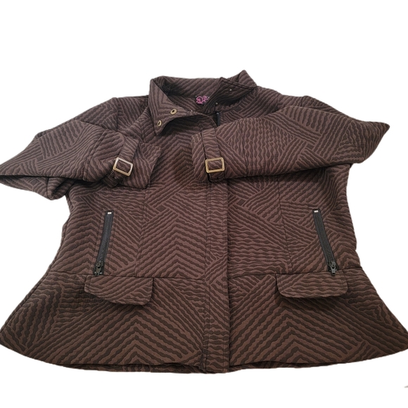 Peck & Peck XL Brown Lightweight Casual Wear  Jacket 100%Polyester - Picture 3 of 8